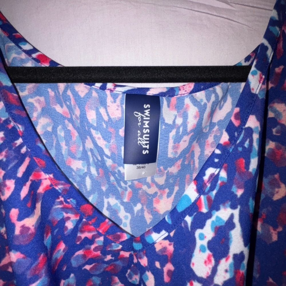 Swimsuits For All Blue and Pink Oversized Tunic - Picture 2 of 12